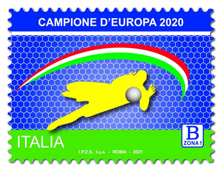 Emesso francobollo celebrativo vittoria dell’Italia agli Europei di Calcio 2020