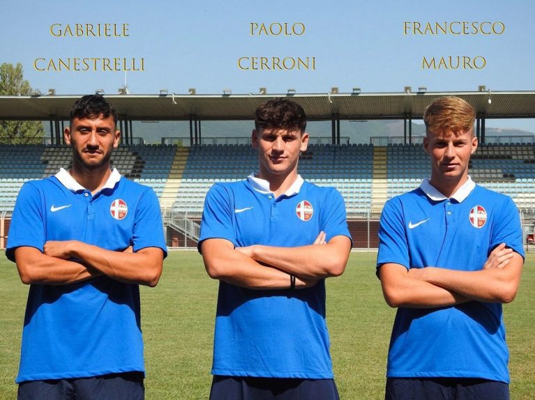 Tre nuovi innesti per il Rieti Calcio: Canestrelli, Cerroni e Mauro