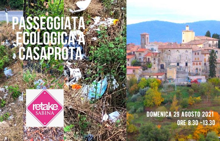 Il 29 agosto a Casaprota “Giornata Ecologica” a cura di Retake Sabina