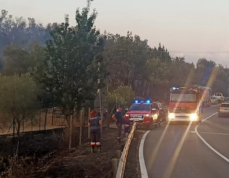 Incendio a Montopoli di Sabina: danni al linea telefonica, fibra e acquedotto
