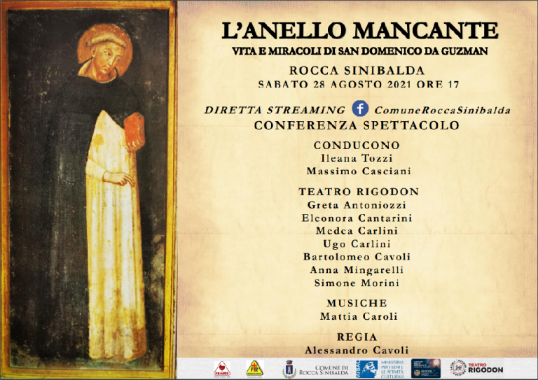 “L’Anello Mancante”, il 28 agosto a Rocca Sinibalda evento su San Domenico di Guzman