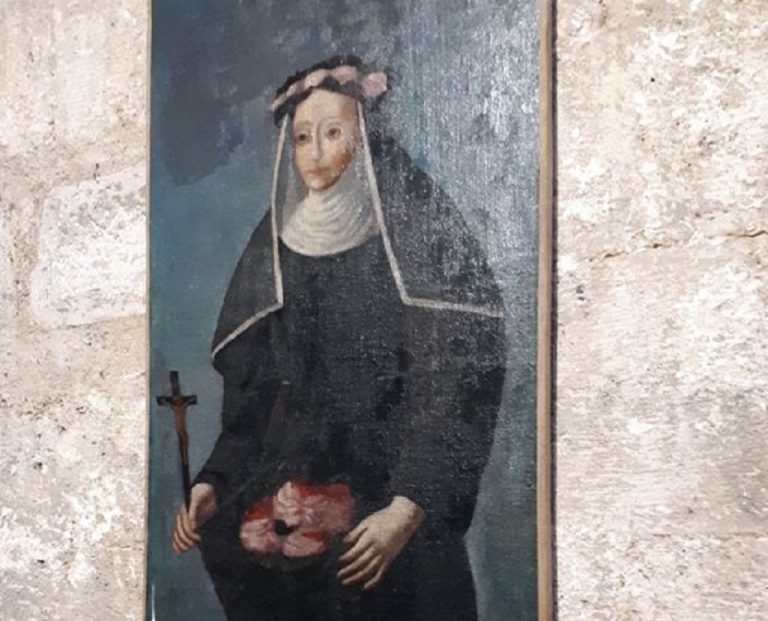 Santa Rosa da Viterbo in un dipinto custodito nella cattedrale di Santa Maria del Popolo a Cittaducale