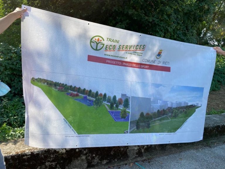 Parco dello Sport lungo Velino, avviato il cantiere che ridisegnerà l’area di via Theseider