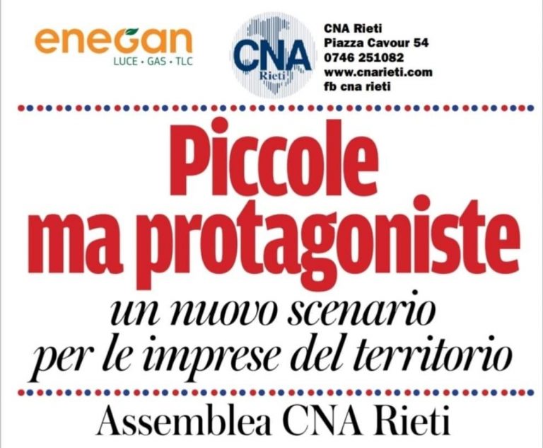“Piccole ma protagoniste”, l’11 settembre assemblea CNA Rieti – Gli ospiti presenti
