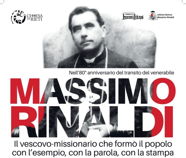 Sabato 2 ottobre all’Auditorium Varrone evento dedicato al Venerabile Massimo Rinaldi