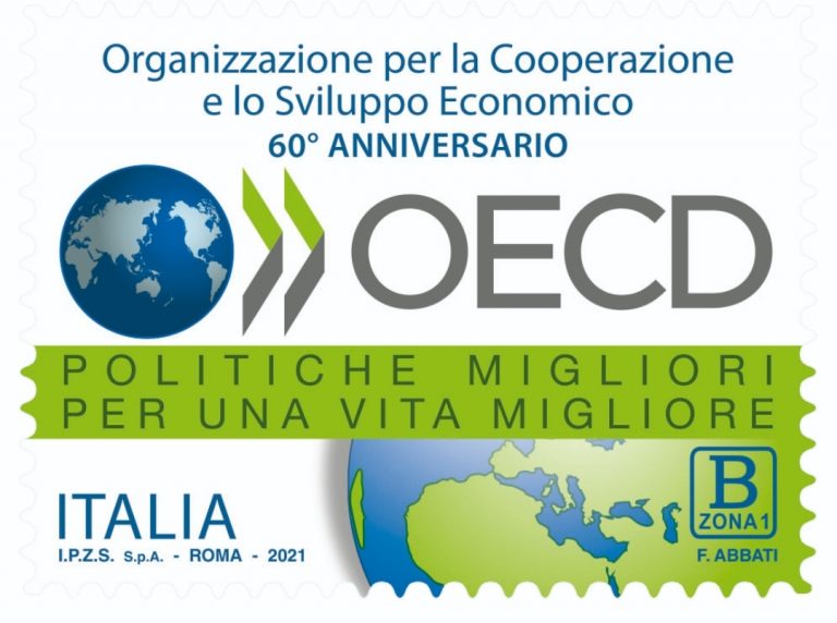 Emesso francobollo del 60° anniversario Trattato Organizzazione Cooperazione  Sviluppo Economico