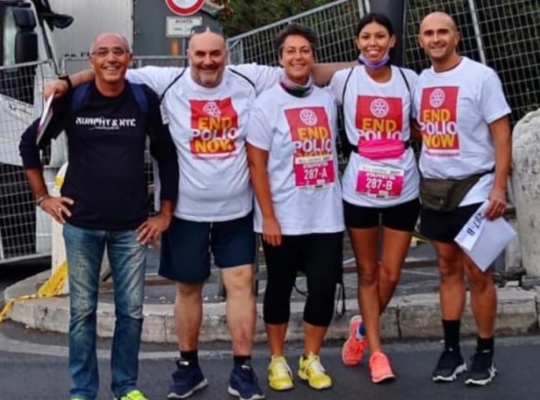 Il Rotary Club Rieti con Martellucci, Pelagotti, Boschetto e Giovannelli alla Run Rome The Marathon