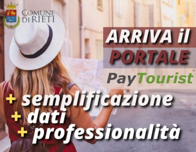 Servizi turistici, dal Comune di Rieti arriva il portale “Pay Tourist”. Al via le giornate di formazione