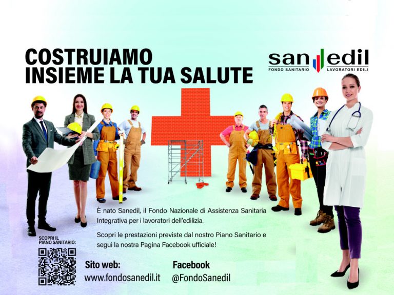E’ attivo Sanedil, il Fondo di assistenza sanitaria integrativa per lavoratori edili
