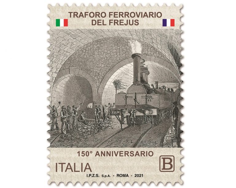 Emesso francobollo dedicato al Traforo del Frejus nel 150° dell’inaugurazione