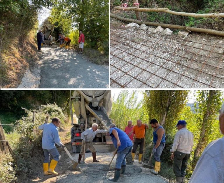 A Monte Santa Maria in Sabina sono i residenti ad aggiustare la strada