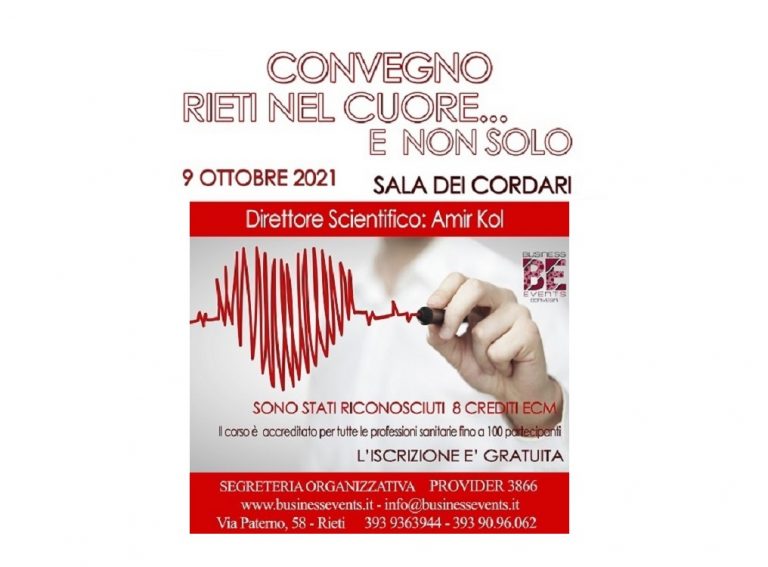 Il 9 ottobre Business Events organizza il convegno: “Rieti nel cuore… e non solo”