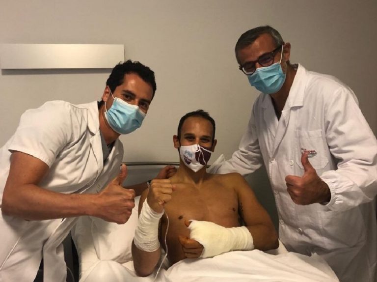 Real Sebastiani, perfettamente riuscito l’intervento chirurgico a Nicolas Stanic