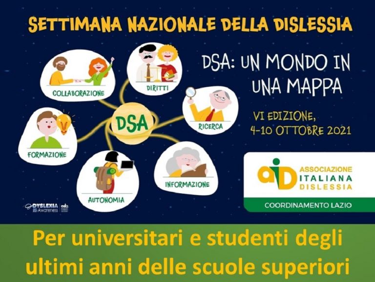 Settimana Nazionale della Dislessia 2021: eventi a Rieti e Roma