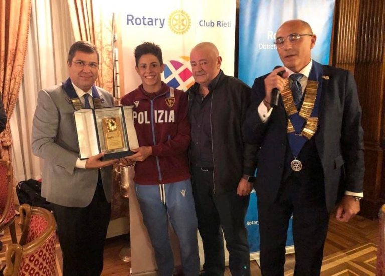 Rotary Club Rieti, il premio “Sabino D’Oro 2021” all’atleta Martina Caramignoli