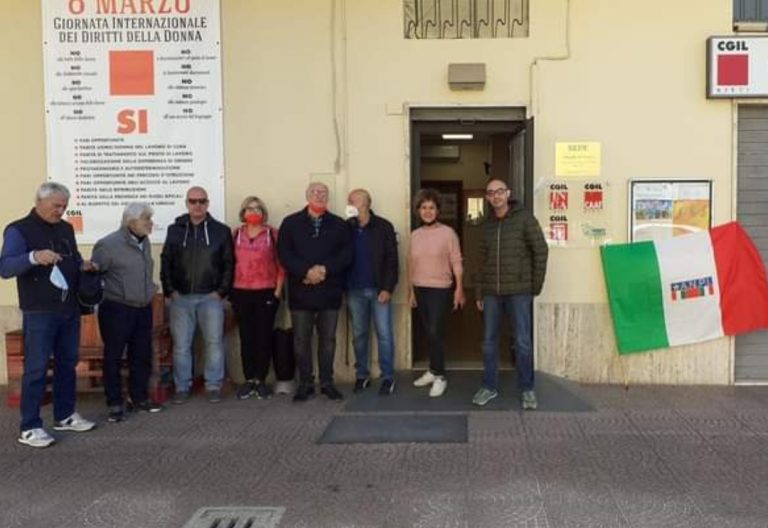 ANPI Rieti in presidio solidale per la CGIL Nazionale