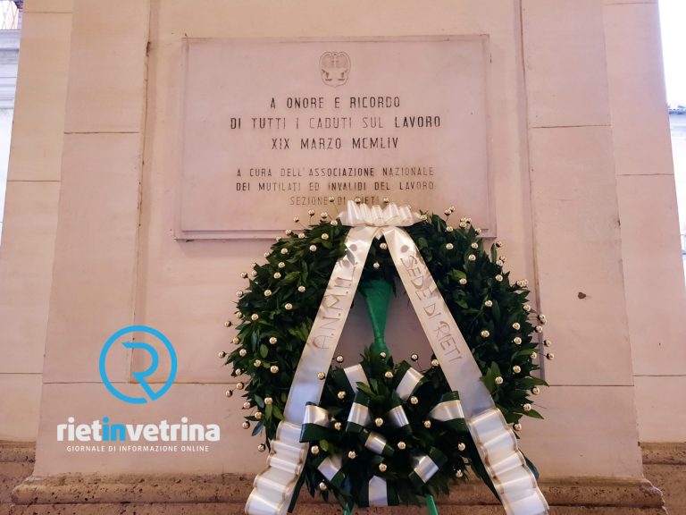 Il 9 ottobre ANMIL Rieti celebra la 72ª Giornata Vittime degli Incidenti sul Lavoro