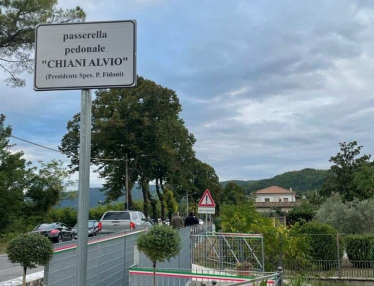 Inaugurata la passerella pedonale intitolata ad Alvio Chiani