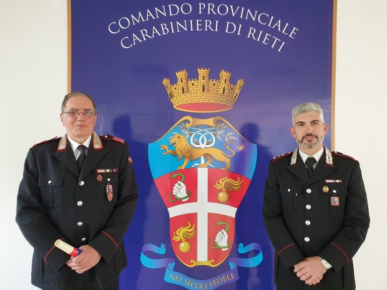 Il comandante Carabinieri stazione Borbona Massimo Forconi lascia il servizio attivo dopo 38 anni di carriera