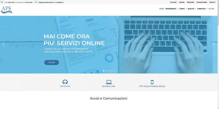 E’ online il nuovo sito internet di APS Moderno, funzionale, più accessibile