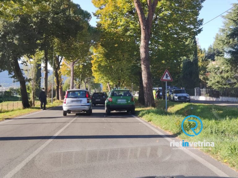 Incidente sulla Terminillese. Quattro i veicoli coinvolti