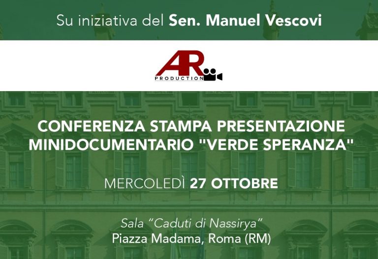 A Palazzo Madama proiezione del mini documentario “Verde  Speranza” con protagonista Amatrice