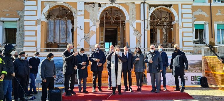 Posta ad Amatrice la prima pietra di Casa Futuro