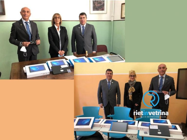 Rotary Club Rieti dona tablet alle scuole Ricci e Sacchetti Sassetti