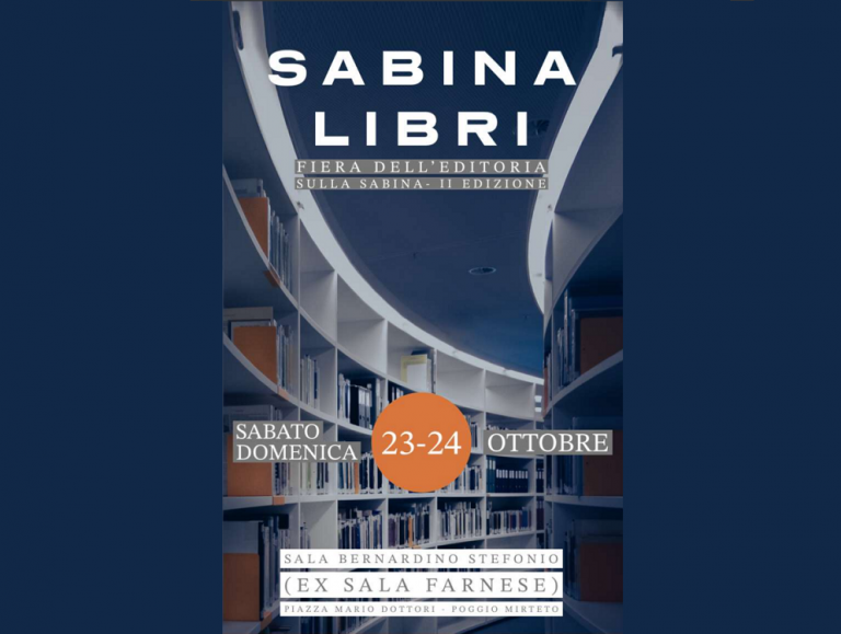Il 23 e 24 ottobre a Poggio Mirteto la seconda Fiera dell’Editoria della Sabina – IL PROGRAMMA