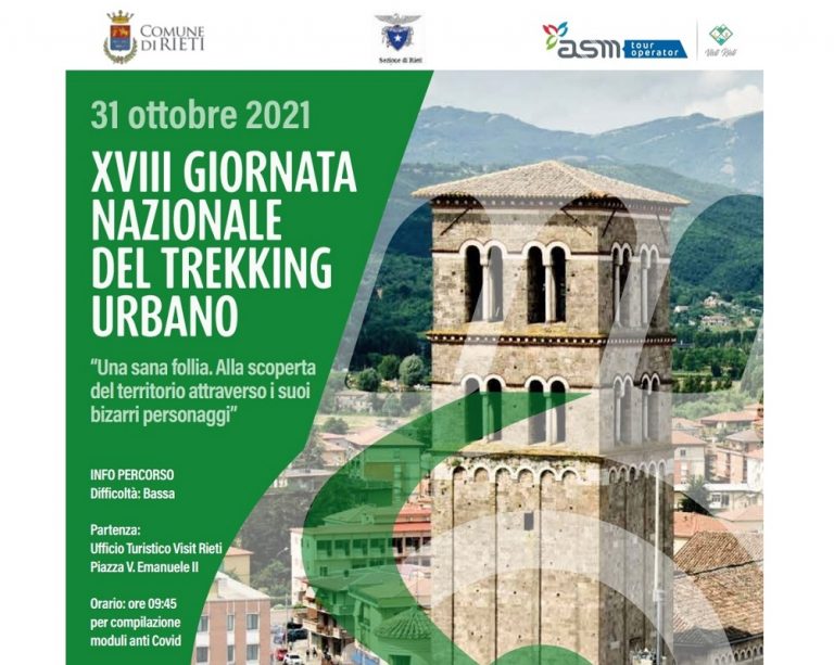 Grazie a Comune e CAI di Rieti arriva la XVIII Giornata nazionale del Trekking Urbano