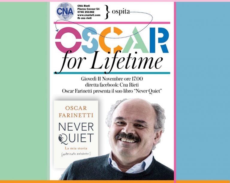 Diretta Facebook di CNA Rieti con Oscar Farinetti che presenta “Never Quiet”