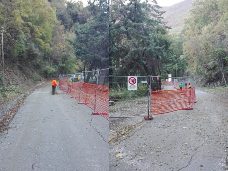Greccio, iniziati i lavori per la messa in sicurezza della SP San Francesco e del parcheggio per il Santuario
