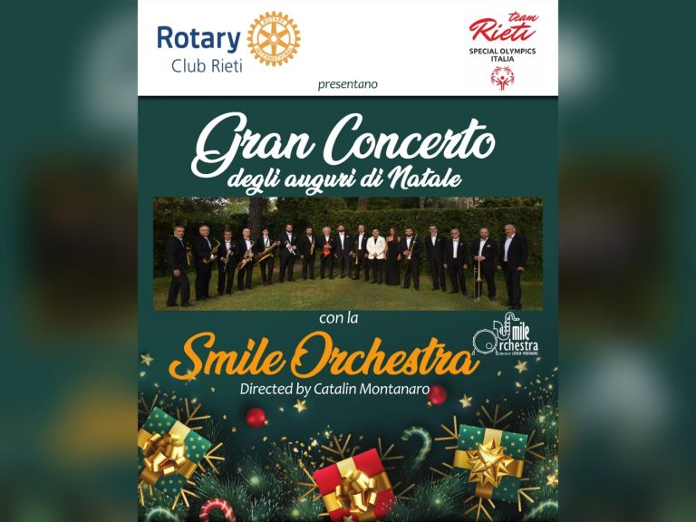 Il 19 dicembre concerto di Natale del Rotary Rieti. Incasso devoluto a Special Olympics