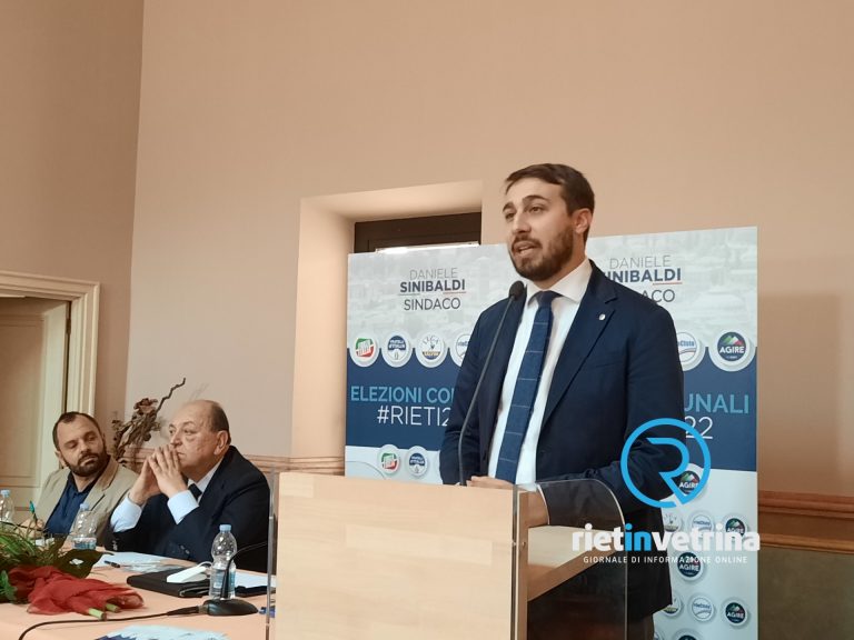 Amministrative 2022, Sinibaldi si presenta: “Siamo coesi per vincere per il bene di Rieti”