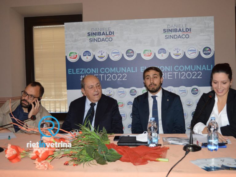 Amministrative 2022, presentazione Sinibaldi candidato sindaco di Rieti – LE FOTO