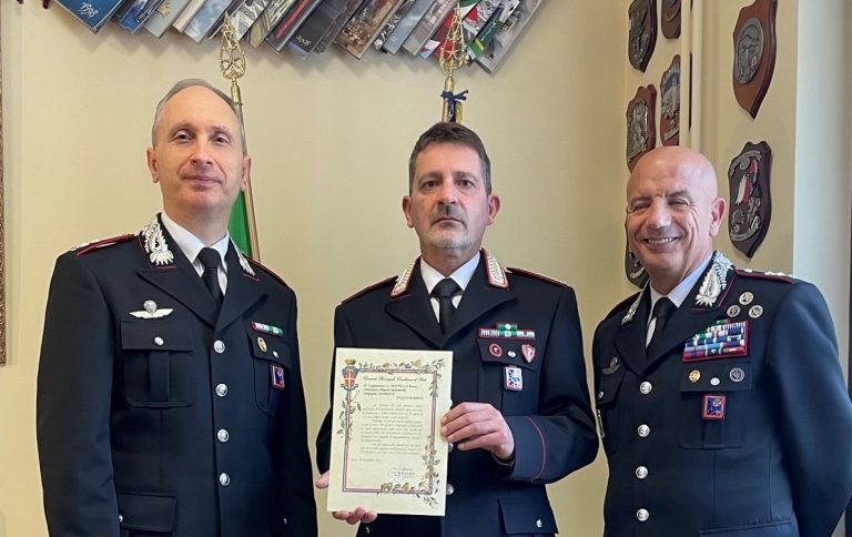 Poggio Mirteto, il Luogotenente carica speciale Sbattella dopo 39 anni lascia l’Arma Carabinieri