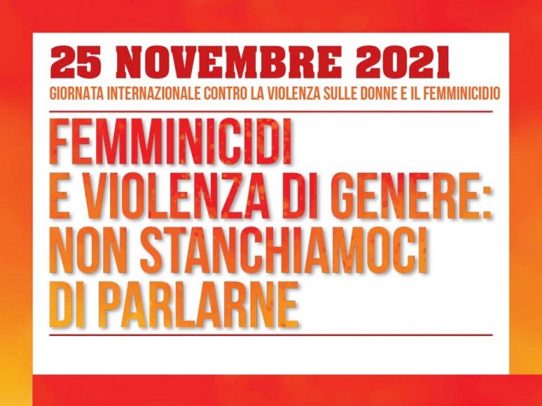 Il 25 novembre convegno SPI e CGIL “Femminicidio e violenza di genere: non stanchiamoci di parlarne”