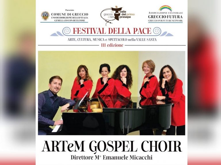 Festival della Pace, a Greccio il 10 dicembre concerto dell’Artem Gospel Choir