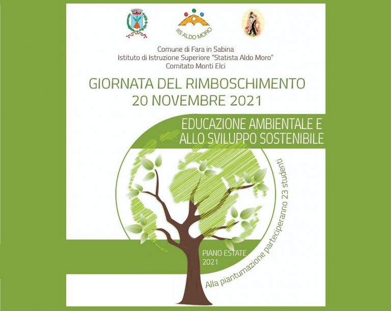 Il 20 novembre a Fara in Sabina “Giornata del rimboschimento 2021”