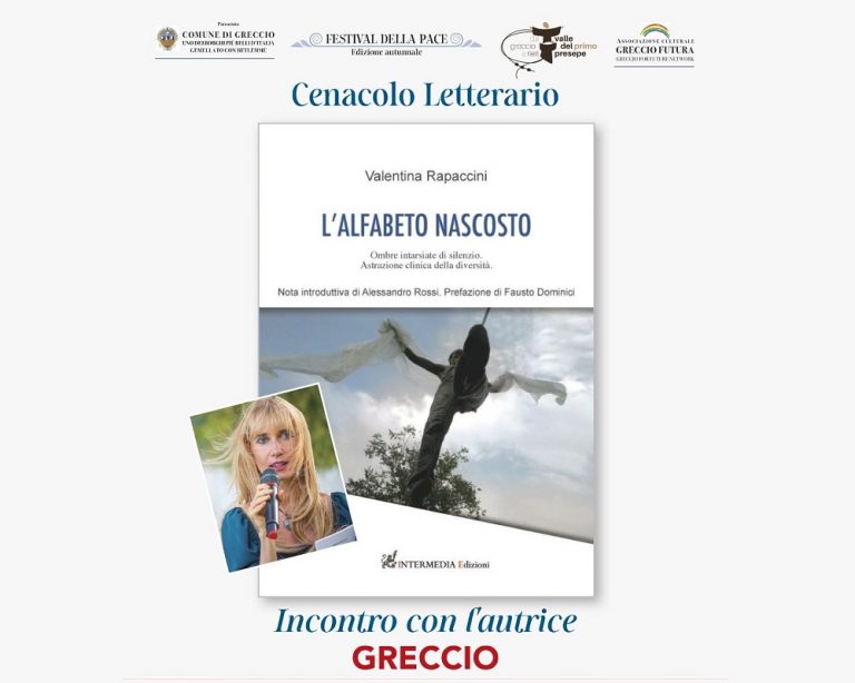 Il 26 novembre a Greccio presentazione del libro “L’alfabeto nascosto” di Valentina Rapaccini