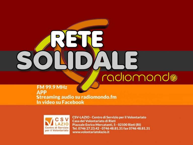 RETE SOLIDALE – Il 4 novembre ospiti le Associazioni “Il Nido di Ana OdV” e “Il Sorriso di Filippo OdV”