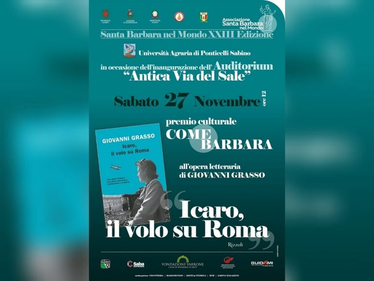 Apertura XXIII edizione Santa Barbara nel Mondo. Il 27 novembre a Ponticelli Sabino