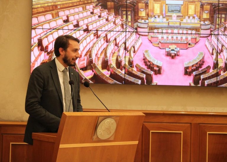 Il vicesindaco di Rieti Daniele Sinibaldi in Senato per ricordare il Milite Ignoto