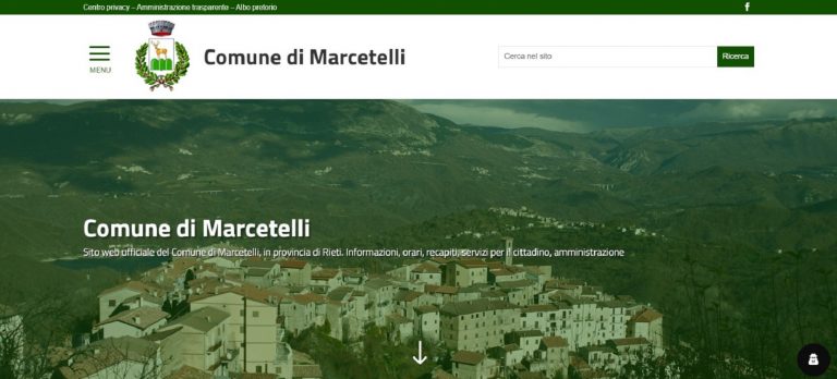 Comune di Marcetelli, attivo il nuovo sito istituzionale