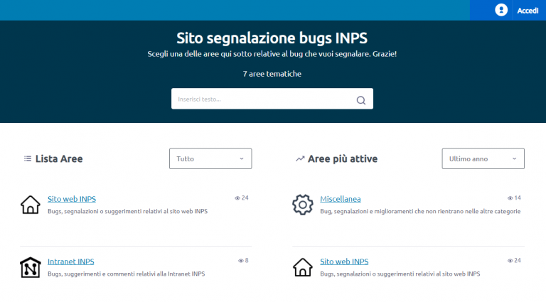 On line il portale INPS per la segnalazione dei bug tecnici