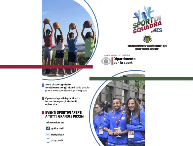 Alla scuola Falcone – Borsellino al via il progetto “Sport di squadra”