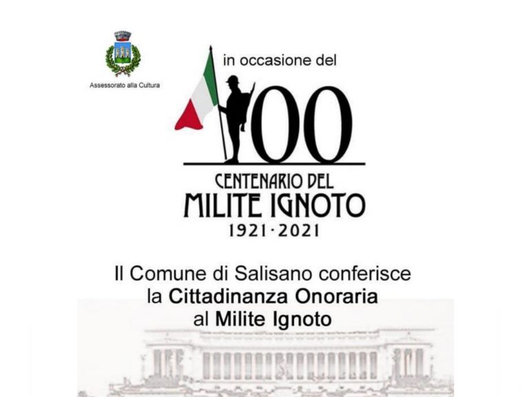 Sabato 11 dicembre il Comune di Salisano conferisce la cittadinanza onoraria al Milite Ignoto