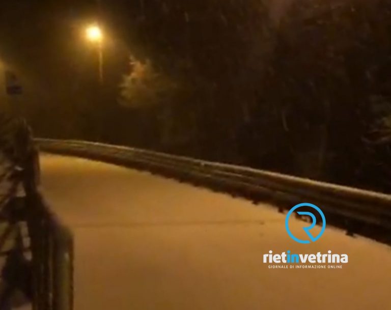 Importanti nevicate nel Cicolano e nella Valle del Turano. Mezzi spazzaneve allertati