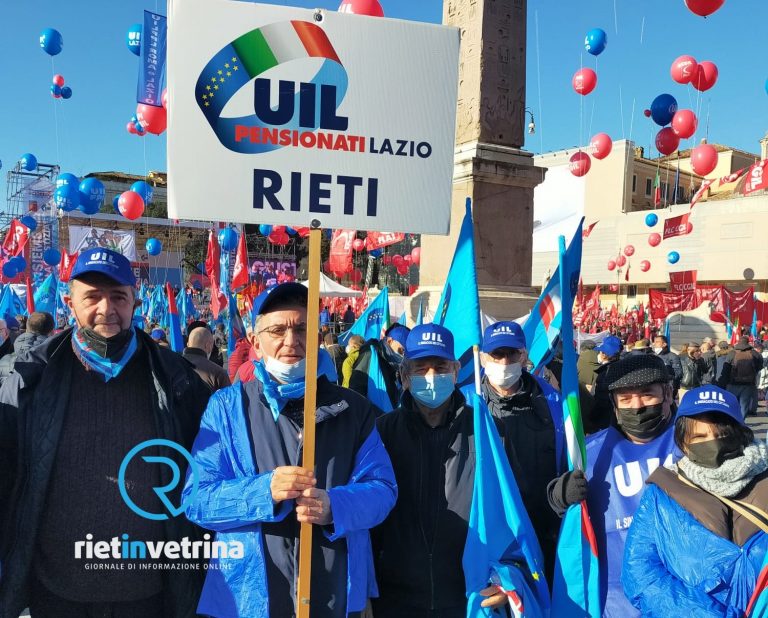 Sciopero 16 dicembre, UIL Pensionati Rieti presente