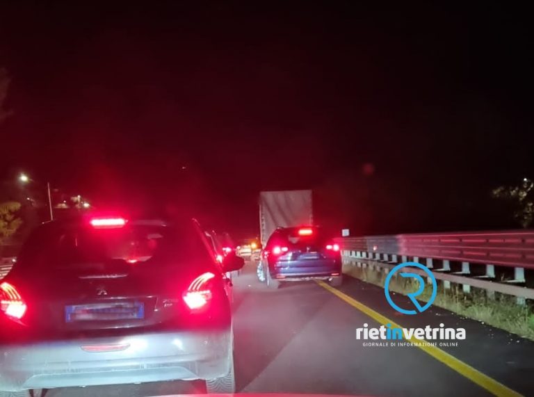 Incidente sulla Salaria per Roma altezza San Giovanni Reatino